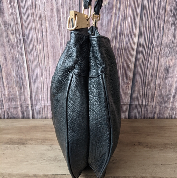 Foley + Corinna Black Hobo Bag with Gold Accents - Picture 6 of 10